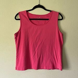 White Stag Pink Sleeveless Cotton Crop Top. Size Large.